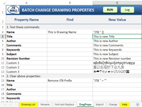 JTB Batch Change for AutoCAD - JTB World